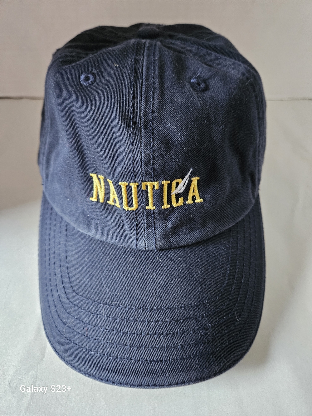 Nautica Men’s Navy Baseball Cap with Gold Logo